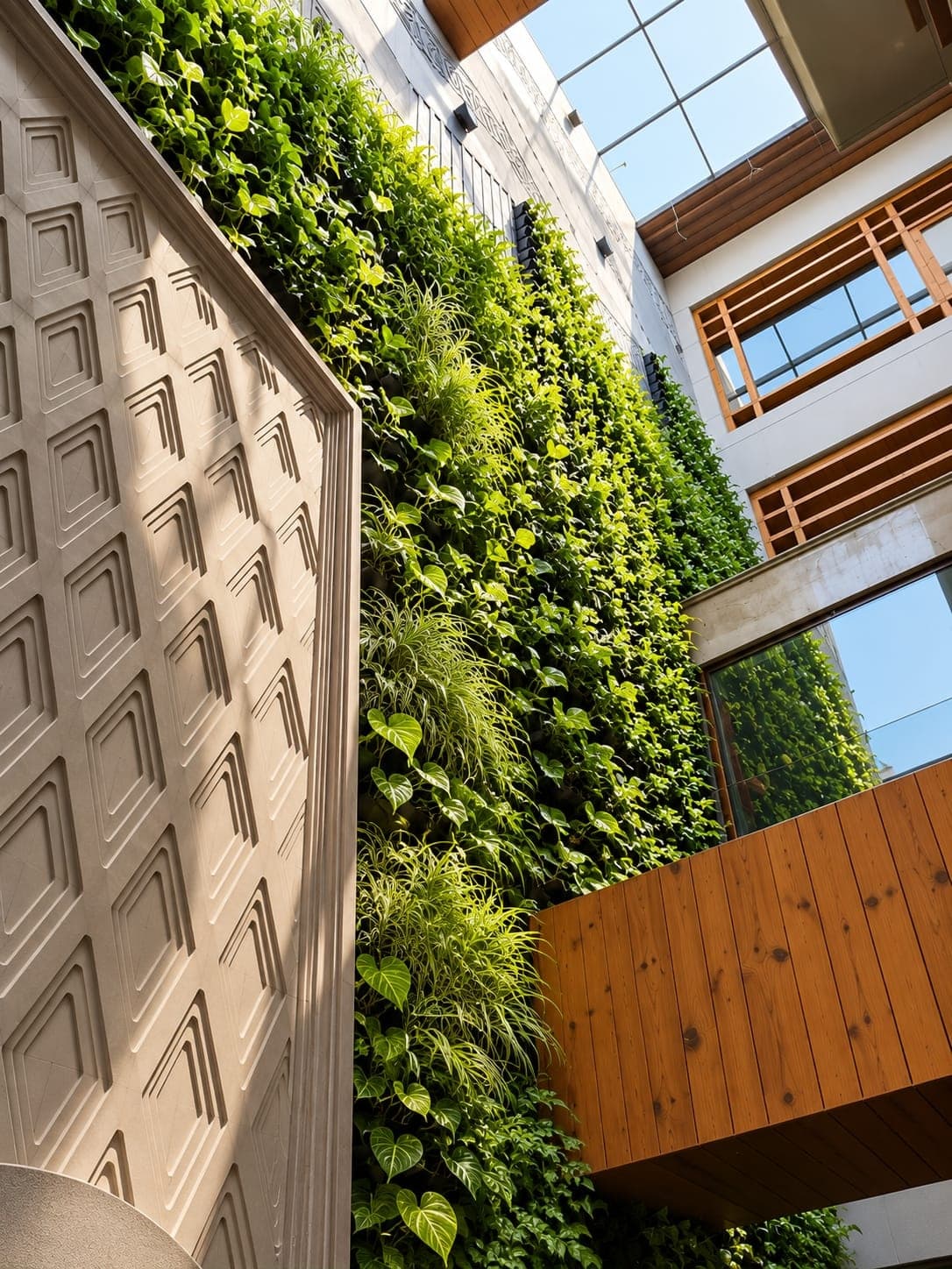 Courtyard Atrium Skylight Living Wall