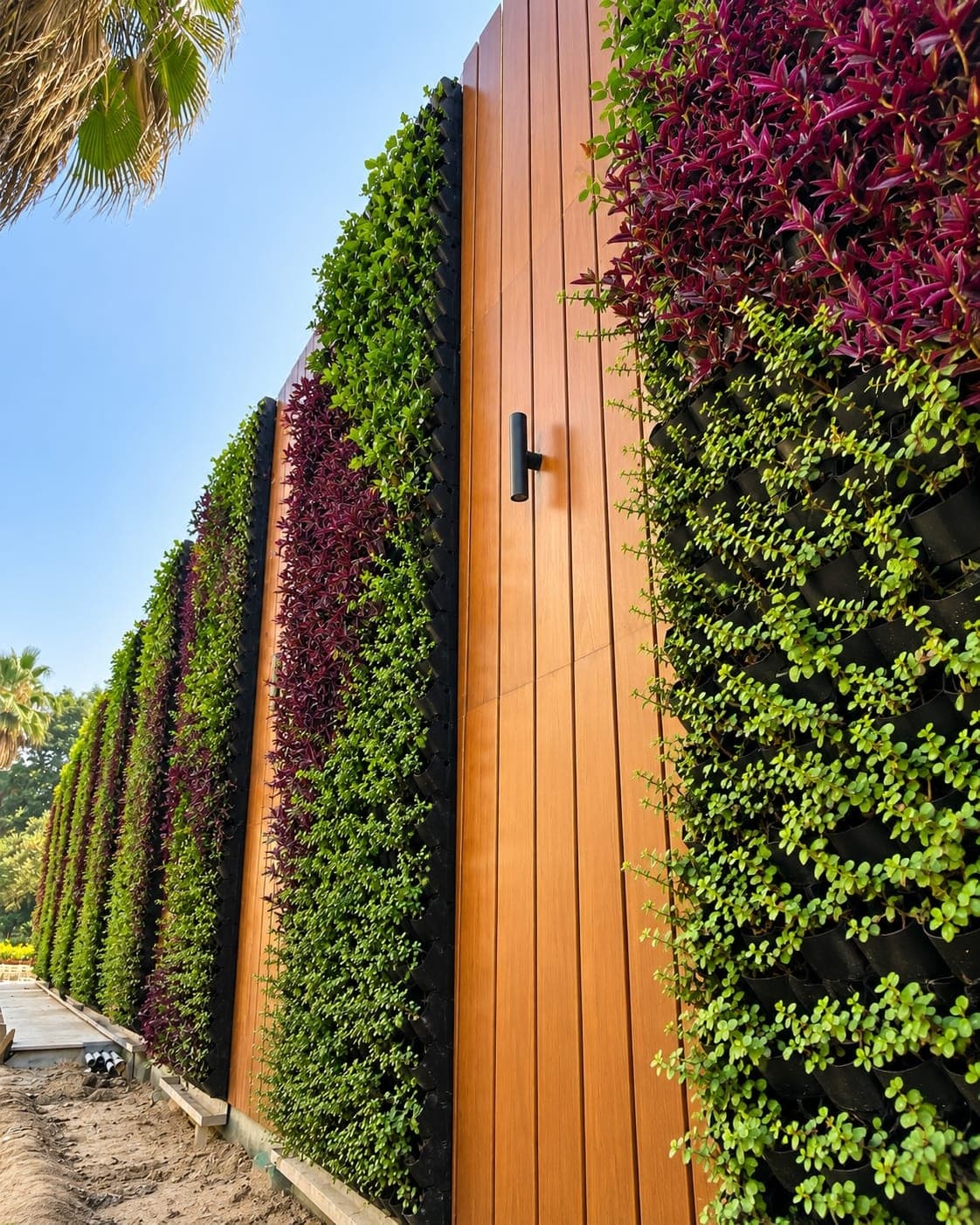 Teak Feature Living Wall Entryway